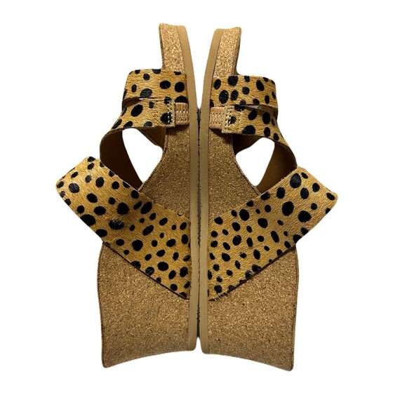 NEW Aetrex Womens Size 6 EU 36 Cheetah Kimmy Cork Wedge Arch Support Sandals - Picture 8 of 10